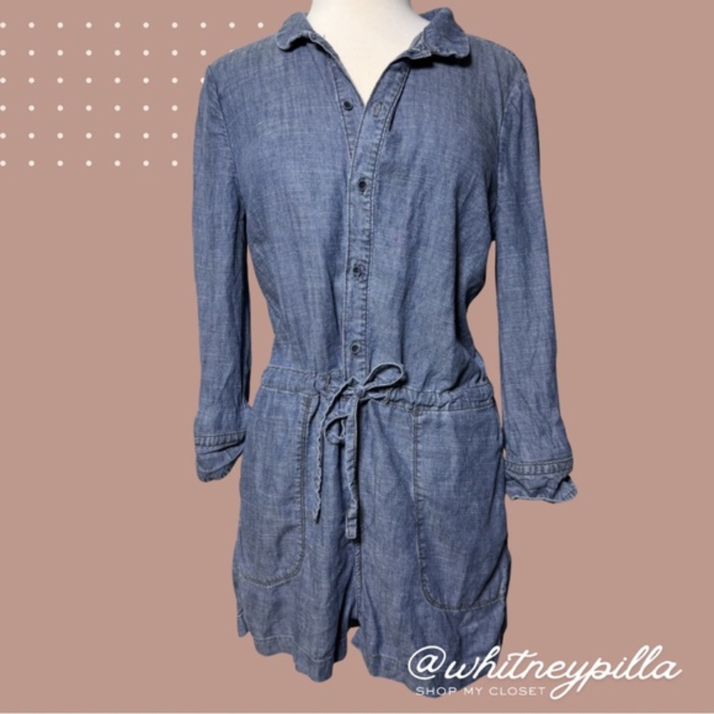 Level 99 Chambray Blue Jumpsuit